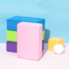 고밀도 요가 블록 성인용 폼롤 스트레칭 압박 완화 요가기구 EVA 경량 미끄럼 방지 피트니스 소품, 120g 요가 타일 블루, 1개
