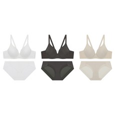 게스언더웨어 속옷 3종택1에어푸쉬 심플 무빙 와이어브라팬티세트GEWBR512BP512 OQG986 YWA747