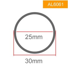 파이프 두꺼운 얇은 6061 튜브 28mm T6 단단한 11mm T5 알루미늄 외경 6063 원형 내부 1mm 30mm 직선, 500mm, OD30 ID25