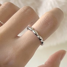 메리샵 써지컬 패션반지 쌀알 볼 데일리 여성반지 실버