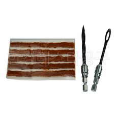 한경공구 타이어 펑크 수리 세트 (지렁이 끈끈이 & 충전드릴용 바늘 송곳), 상세페이지참고, 1개