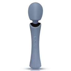 FMAEDA 여성용 다기능 마사지 12가지 모드 3단계 강도 부드러운 실리콘 헤드 USB 충전 저소음, 파란색, 1개