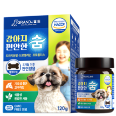 강아지 기관지 영양제 사료 거위소리 켁켁 그랑조아, 1개, 호흡기/기관지, 60정