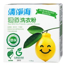 清淨海 環保洗衣粉 檸檬飄香 1.5kg/盒, 1個, 洗衣粉1.5kgx1盒