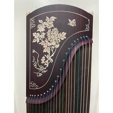 163CM 古箏 21弦標準古箏，一年保固，贈全配件, 1個, 白邊牡丹, 白邊牡丹