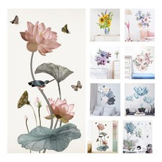 플라워 벽지 스티커 벽장식 인테리어 시트지, 해바라기