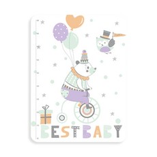 JoyBaby 嬰兒隔尿墊 牛奶絲防水可洗 新生寶寶防尿墊 兒童床墊, 粉綠小熊, 1個