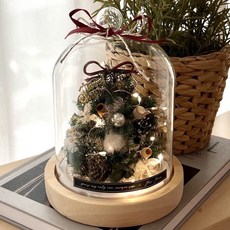 Floraflower 聖誕雪松夜燈〖聖誕禮物〗交換禮物 聖誕擺設 聖誕節 實用禮物 生日 居家擺飾 雪松 精美禮物, 1個