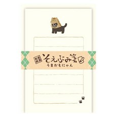 古川紙工 美濃和紙迷你便箋 便條信紙組, 1個, 05.馬頭套貓咪 LS611
