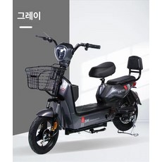 더패스터 배달용전기자전거 배달용 전기 자전거 자토바이, 충전기 배터리 미포함, 1개, 그레이