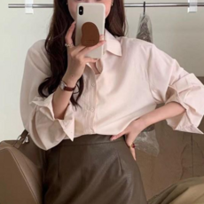 [#자체제작]여성 데일리 에센셜 심플 블라우스