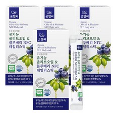 굿헬씨 유기농 올리브오일 & 블루베리 NFC 데일리스틱 블루베리즙 14포, 4박스, 280g
