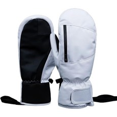 MORGEN SKY滑雪手套 連指手套 可觸控 防潑水保暖, 白,XL(建議大手男生), 1個