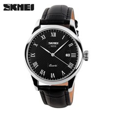 SKMEI 時刻美 經典皮帶石英男錶