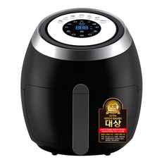 리빙웰 전자동 디지털 에어프라이어 대용량 4L 생선구이팬 추가 AF606, 블랙
