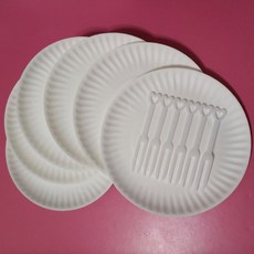 空白 6入叉盤 生日蛋糕叉盤 蛋糕叉盤 叉子盤子 紙盤 烘焙用品 乳酪蛋糕叉盤 巧緻 ，叉盤, 1個, 白