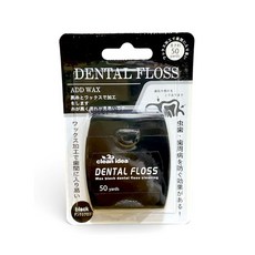 DENTAL FLOSS 黑精靈含蠟潔牙線(50碼) 酷炫黑, 1個