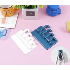 다온이미지 주방 소품 4구 회전 걸이 부착식 욕실 1P