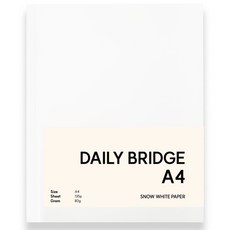 데일리브릿지 A4 더 스노우 프리미엄 페이퍼 세트 (SNOW), 135매, 80g