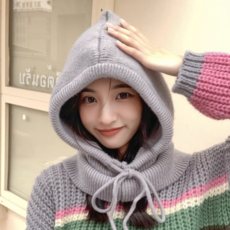 RaonToU 針織巴拉克拉法帽連帽圍脖 bs1103