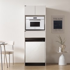 블랑누보 모덴 식기세척기 수납장 빌트인 주방 틈새 서랍형 식세기장 680, 화이트, 화이트