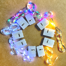 led 와이어 줄조명 미니 LED 와이어전구 화이트 주광색 컬러 1m 2m 3m, 1개, 1M 10구 컬러