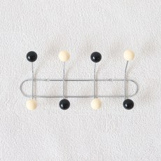 컬러볼 코트랙 붙이는 옷 모자 걸이 부착 행거 8구, 1개, 컬러볼코트랙 8구 - 버터&블랙