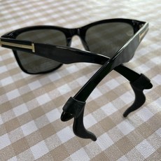 안경고정 미끄럼방지 실리콘 고리형 귀받침 블랙 2P