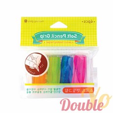 투요 소프트 연필 그립 4EA 연필홀더 소프트연필그립 성인연필교정기, 빠른배송