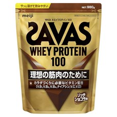 明治 SAVAS 乳清蛋白 100 濃鬱巧克力口味 980g, 1個