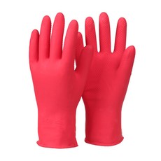 하얀손 미니 고무장갑 적색, 10개, 소(S)