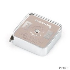 日本 Hightide Penco 《口袋型金屬捲尺》 明進文房具, 1個, 象牙灰