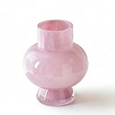 꽃병 라벤더 핑크 벌브 꽃병 모던 인테리어 소품 거실 데코 선물, 분홍색