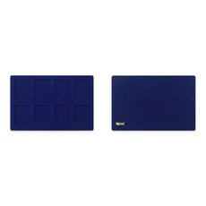 PCCB MINGT 8 그리드 레드 PET 식물 벨벳 코인 디스플레이 트레이 슬랩 홀더 보관 케이스 NGC NPGS PCGS용, 8 Grids, Blue