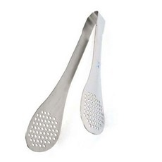 스텐 타공 샐러드집게 주방 요리 뷔페 빵 서빙 집게 소, 소 23cm