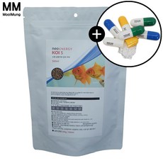 네오 에너지 코이 S 500ml 200g 네오 캡 리무버 24정포함 열대어 관상어 소형 금붕어 잉어 사료 먹이 밥, 1개