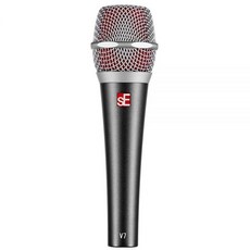 SE ELECTRONICS V7 노래 음성 및 스튜디오 녹음용 다이나믹 마이크 - 피드백 전 엄청난 게인을 위한 슈퍼카디오이드 알루미늄 코일이 있는 XLR 휴대용 전문 레드_, V7 - 그레이_154354