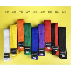 프로스펙스 태권도띠 색띠 도복띠 한번띠, 보라180cm, 1개