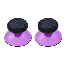 JCD 2 조각 3D 아날로그 썸 스틱 엄지 스틱 버섯 조이스틱 캡 커버 Xbox One 시리즈 X S 컨트롤러, 05 Baclk Clear Purple