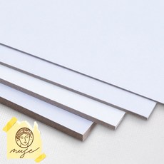 뮤즈 백색 하드보드지 3T(약2.7mm) / 전사이즈 무료재단, 2절 6매