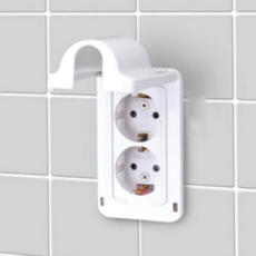 방우형 콘센트 방수 매립형 2구 매입형 콘센트 화장실 욕실 전기 안전 접지