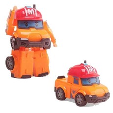 【 台湾 出货 \免运】 變形警車玩具 兒童拆裝變形玩具 機器人救援小車, 橙(袋裝), 1個