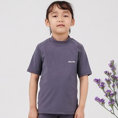 롤리핏 주니어 아동용 요가복 심플 여름 반팔 티셔츠