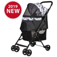 Petty Man 寵物車 時尚迷彩三折式推車 輕量版 前後進出 全罩式 通風透氣 防曬 寵物推車 外出推車 毛孩推車12KG以內, 迷彩粉/32-PS678P