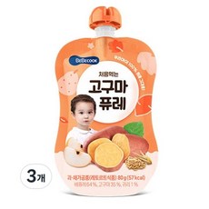 베베쿡 처음먹는 고구마 퓨레, 80g, 3개