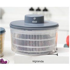 電動脫水器 蔬果脫水器 蔬菜甩乾器 沙拉甩乾器 電動瀝水籃 蔬果瀝水盆 瀝水器 洗, 1個, 灰色, 灰色