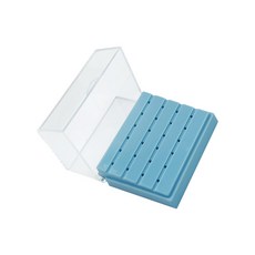 치과용 버 박스 플라스틱 카바이드 블록 살균 다이아몬드 드릴 정리함 치과 실험실 기기 24, [01] 빛 Blue