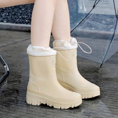 時尚男女防滑耐磨防水中筒雨鞋