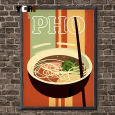 현대 맛 있는 음식 커피 스시 라멘 주방 아트 다채로운 포스터 캔버스 그림 벽 예술 사진 주방 카페 홈 장, 08 8, 04 30X40cm Unframed, 1개