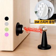 리오스 초강력 무타공 자석도어스토퍼 방문고정 간편설치, 1세트, 클래식 블랙